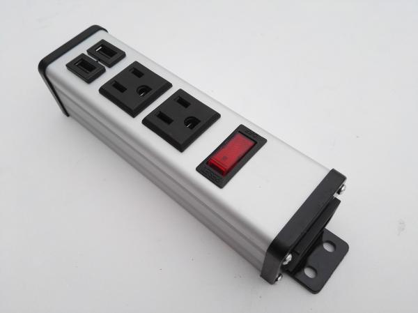 Universal 2 Outlet Travel Power Bar With Usb Ports Surge Protention / Overload