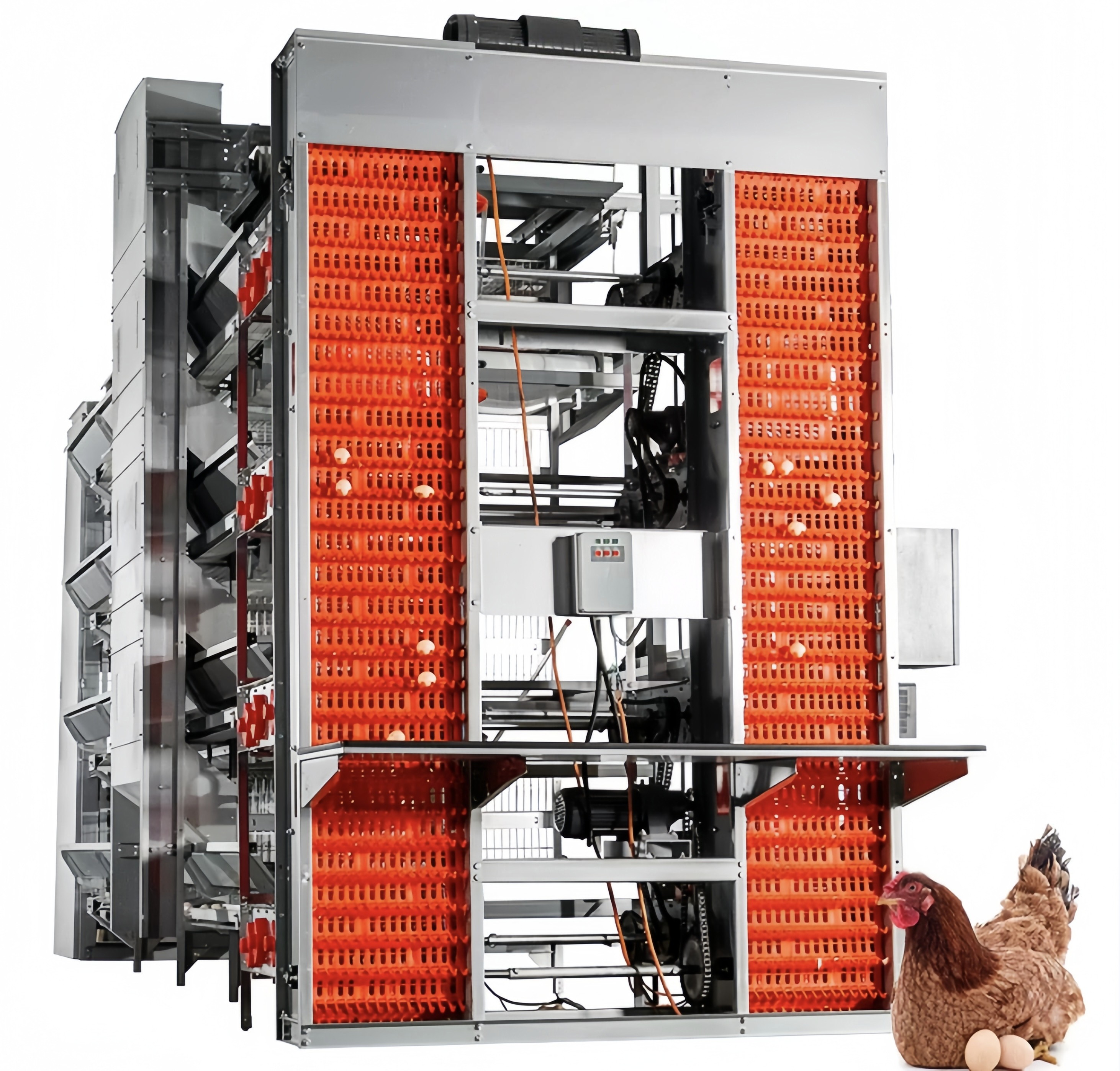 Automatic Broiler Chicken Farming Equipment H Type Chicken Steel Cage