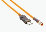 SICK DSL-8U04G02M025KM1 USB Configuration Cable to PC M8x4-pin/USB-A Plug approx