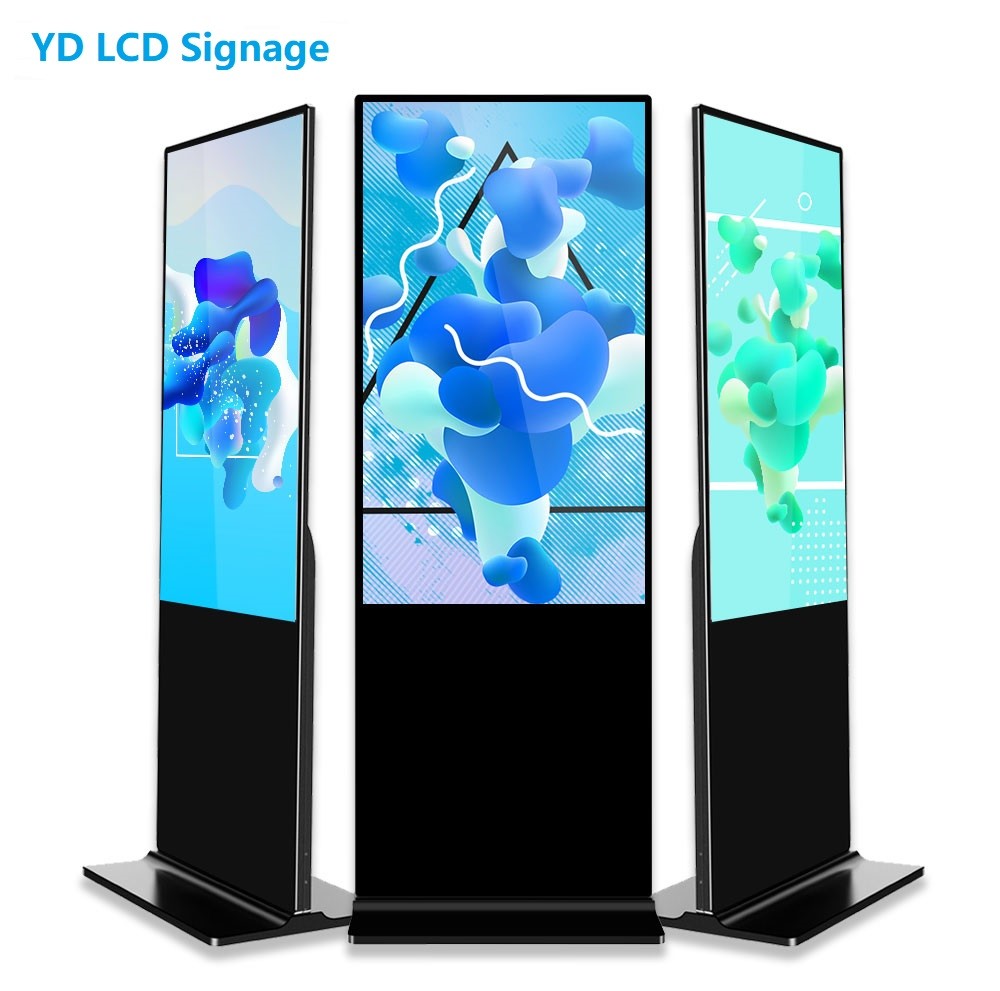 43 49 55 65 70 84 inch floor stand LCD advertising player indoor digital signage advertising Kiosk