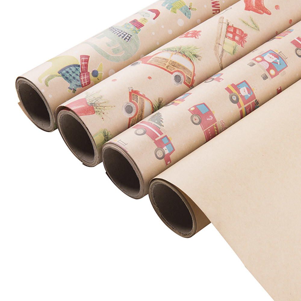 Uncoated Tissue 50CM*150M Recycled Kraft Paper Sheets Wood Pulp