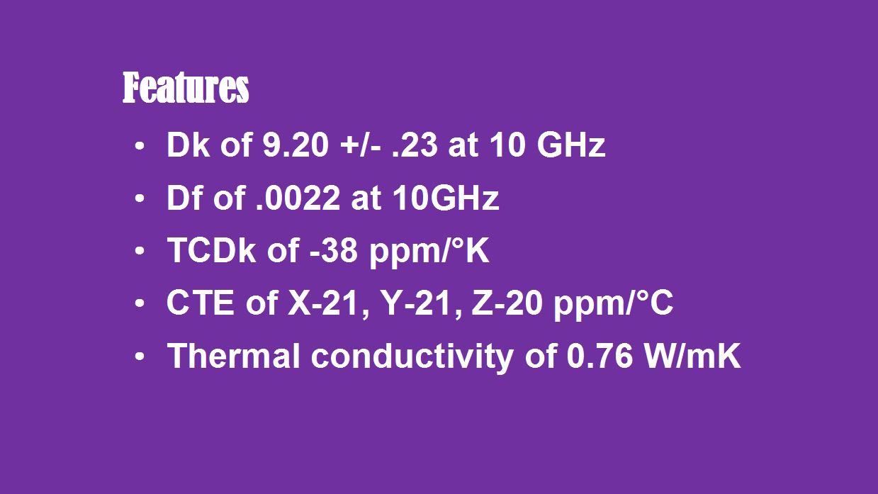 TMM10 RF substrate built for Single Layer, Double Layer, Multilayer, Hybrid PCB