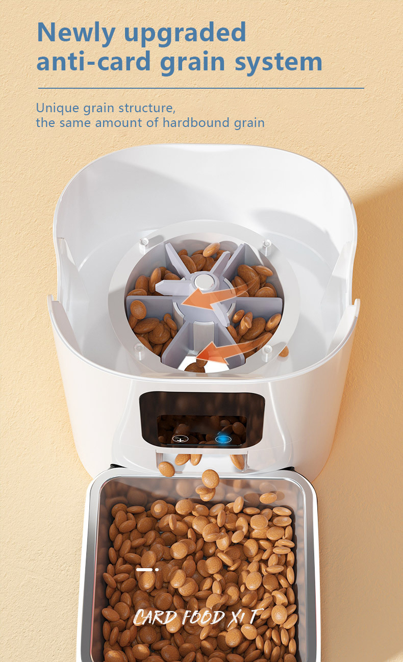 White ABS 6L Smart Cat Feeder Automatic Pet Camera Feeder For Small Animals