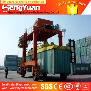 40t rubber tyre stacking container low profile Container gantry crane, staddle