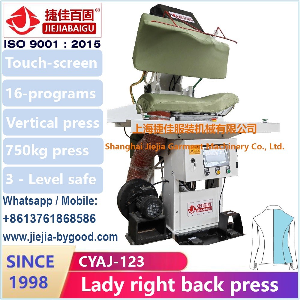 Shanghai Jiejiabaigu Factory 1998 Full Range Garment Ironing Machine lady dress front