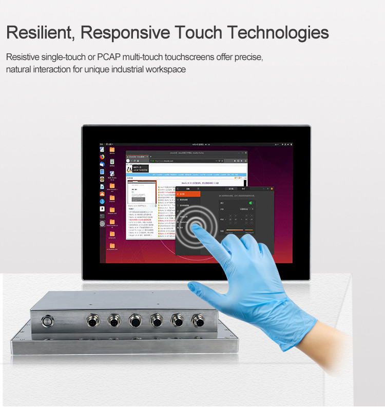 Desktop Inox Ip66 Ip69k HMI Panel PC Meat Processing Use