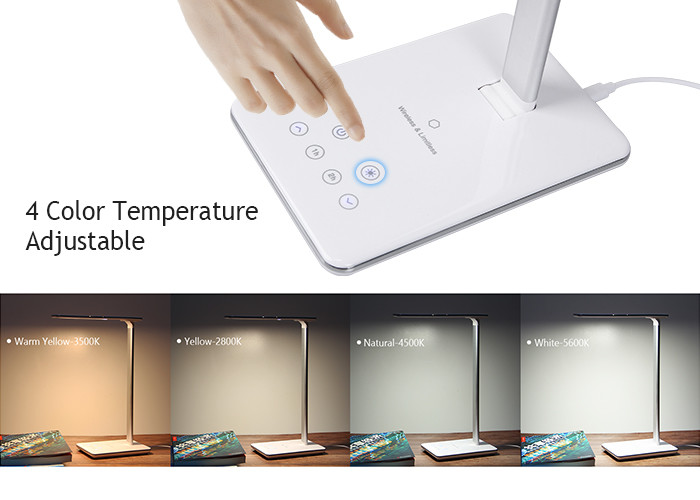 Eye Caring Foldable Desklamp 10W QI Wireless Charging Pad