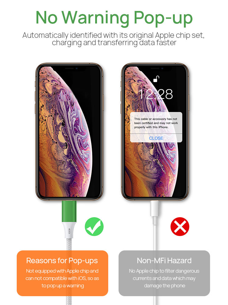 MFI Certified Iphone Adapter Aux Cord OEM Lightning To Aux Cable