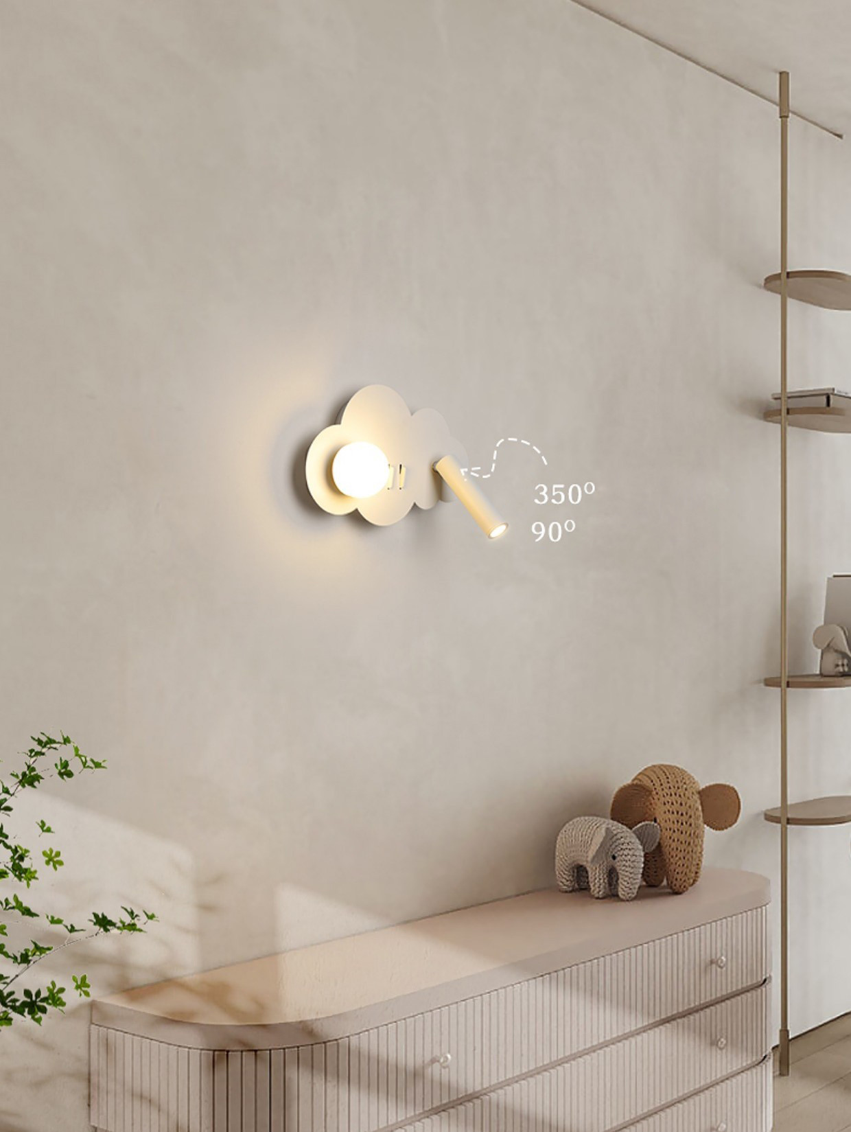 Bedroom bedside reading wall lamp creative full acrylic ball eye protection spotlight modern sofa background wall lamps