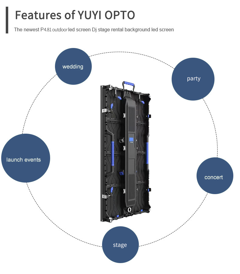 High Refresh Rate Display P3.91 P4.81 Outdoor Rental LED Screen For Stage Events