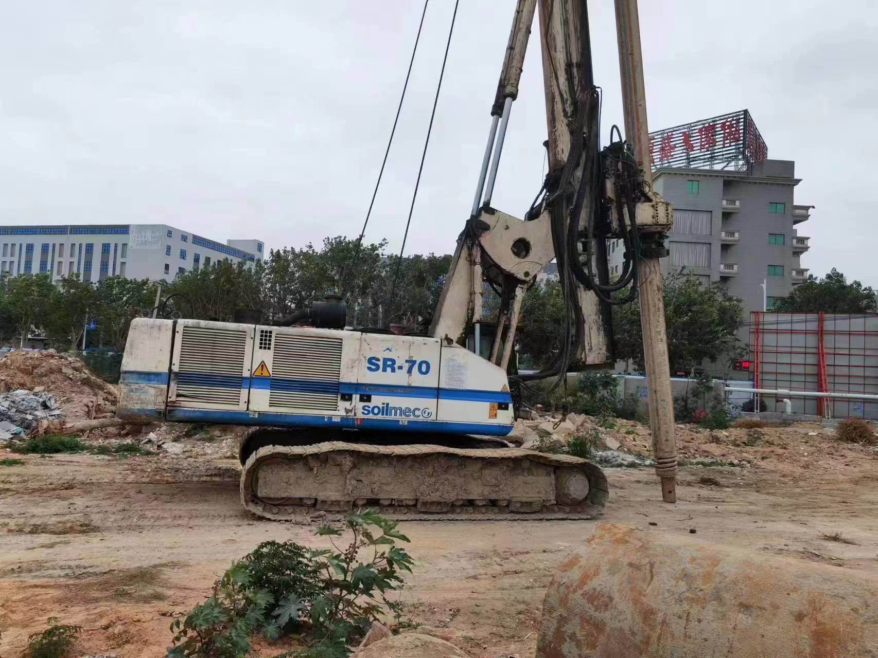 Used 2013 SOILMEC SR70 Rotary Drilling Rig Maximum Drilling Depth 94m Hydraulic Hammer