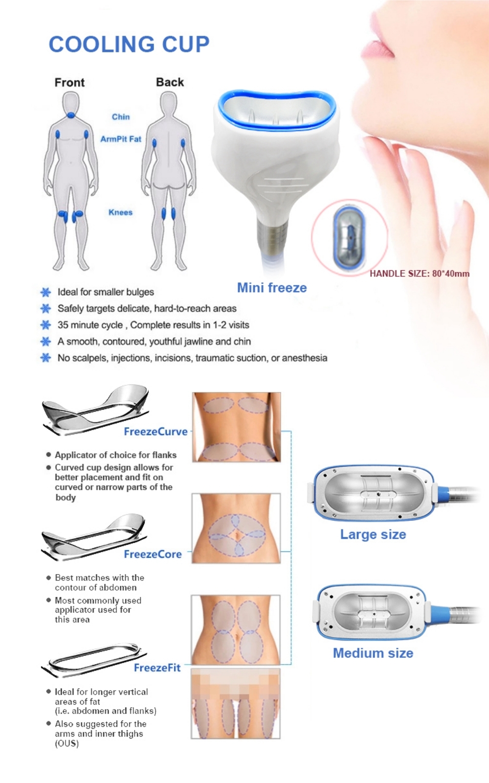 360 Cryolipolysis Slimming Machine RF Vacuum Cavitation Beauty Salon Instrument