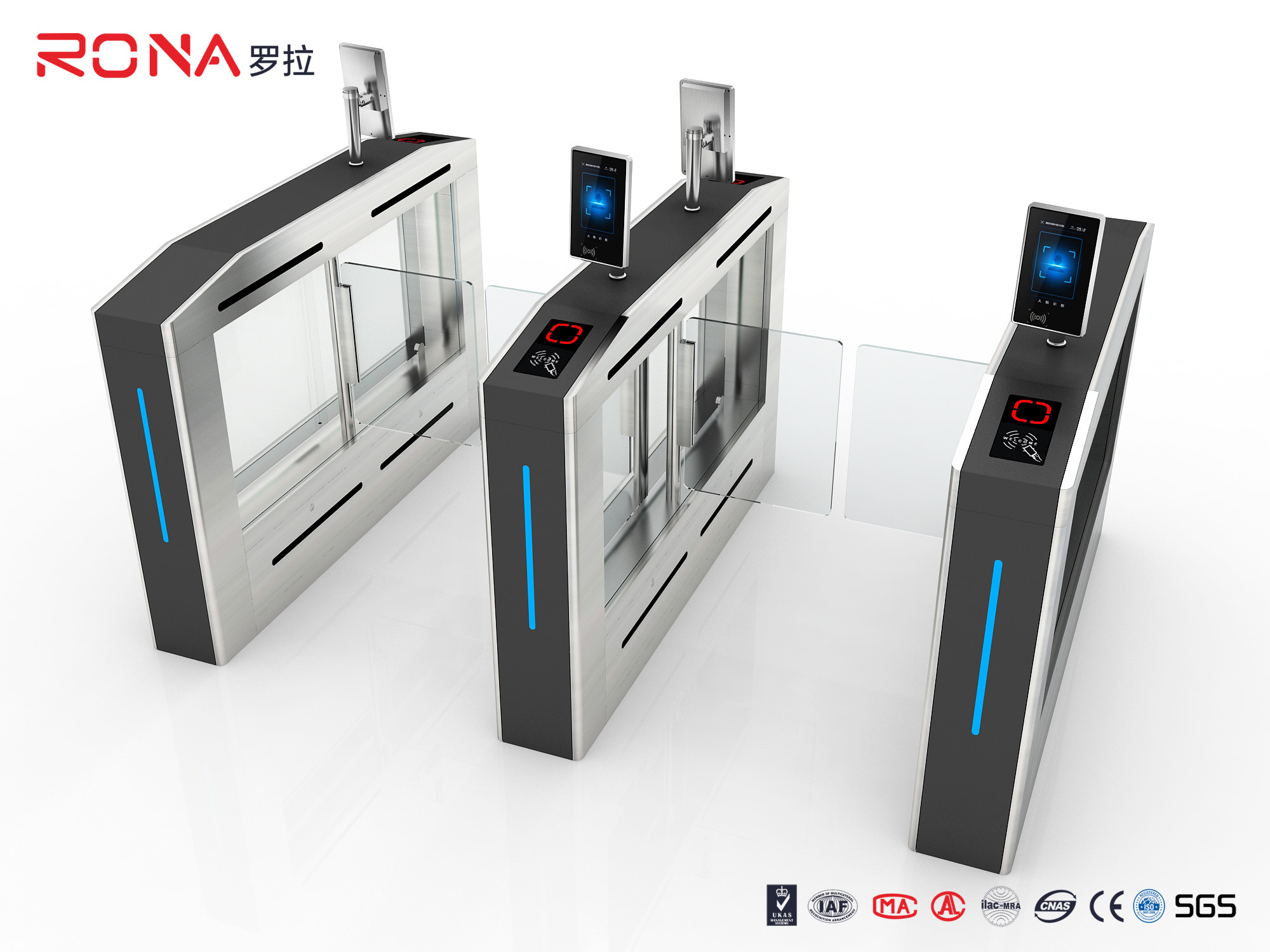 CE ISO9001 Supermarket Entrance Turnstile For Pedestrian Flow Control