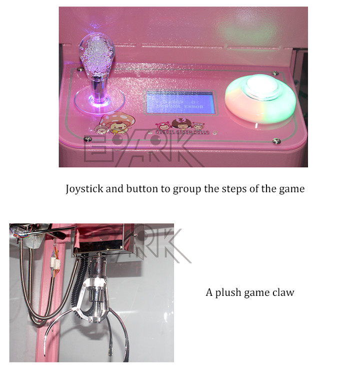 Transparent Plush Dolls Lucky Catch Claw Crane Machine