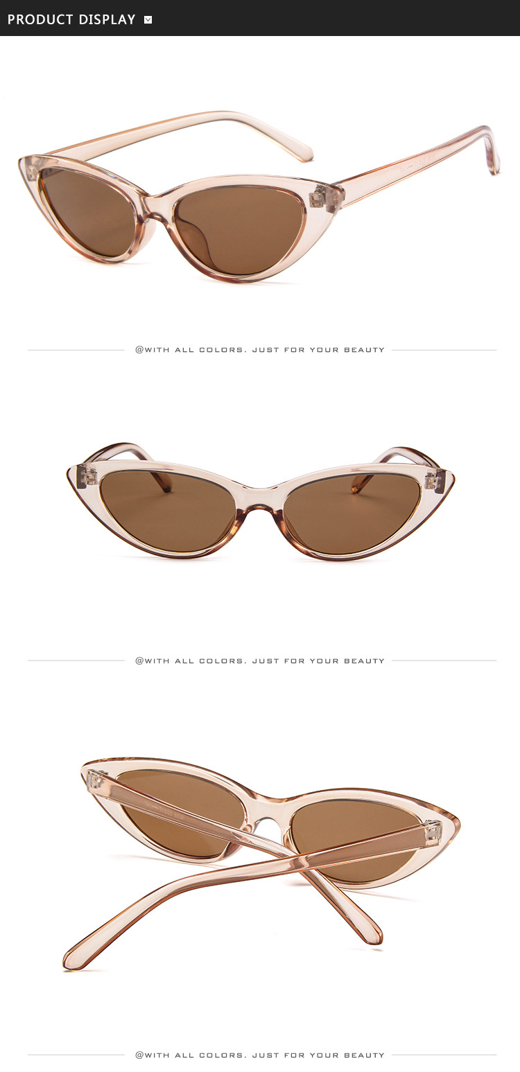 BSCI Small Frames Black Cat Eye Sunglasses Promotion Sunglasses With Logo