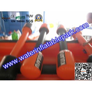 Orange Square Inflatable Gladiator Joust / Durable Inflatable Jousting Arena