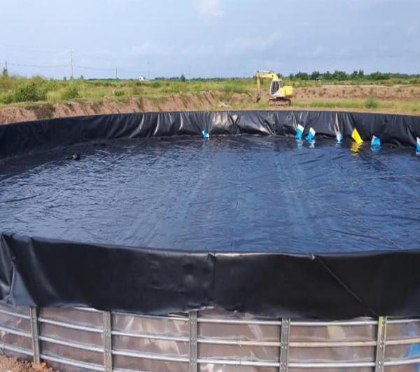 White Waterproofing Geomembrane 0.5mm 1mm Fish Farming Pond Liner HDPE