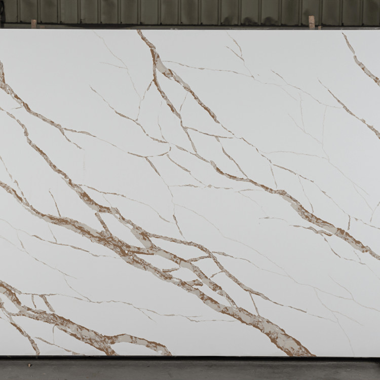 93% Quartz Stone Sheet Engineered Quartz Slab Calacatta Gold Quartz Stone Slab