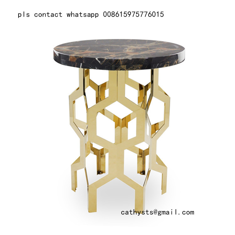 simple modern style metal furniture stainless steel base coffee table