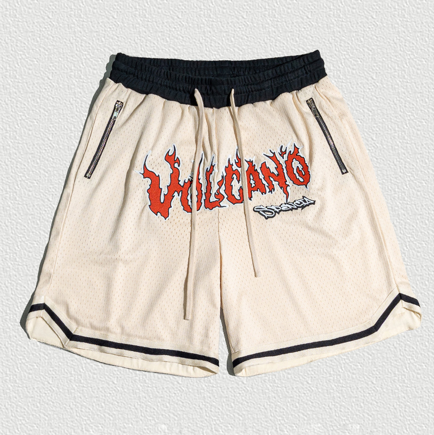 Summer Basketball Polyester Gym Workout Sublimation Zipper Pocket Men's Mesh Shorts with Drawstring Closure and Shorts Length
