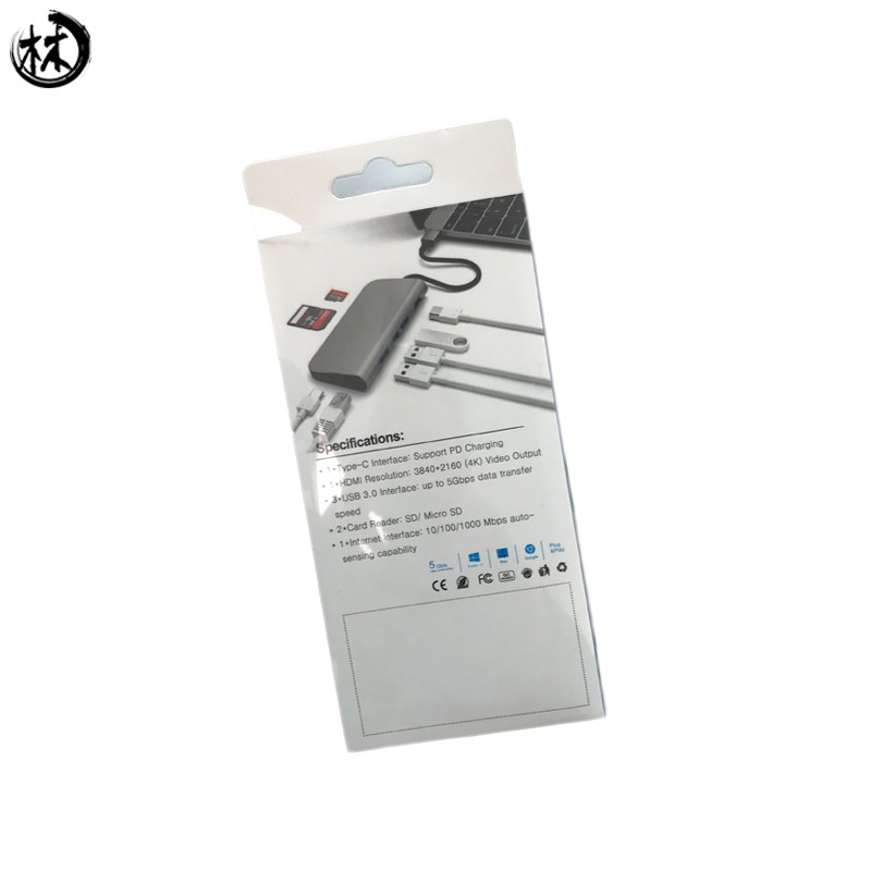 Kico New Type C to USB 3.0 8 in 1 HUB with PD 3.0 Charge RJ45 HDMI2.0 8 in 1 type c combo