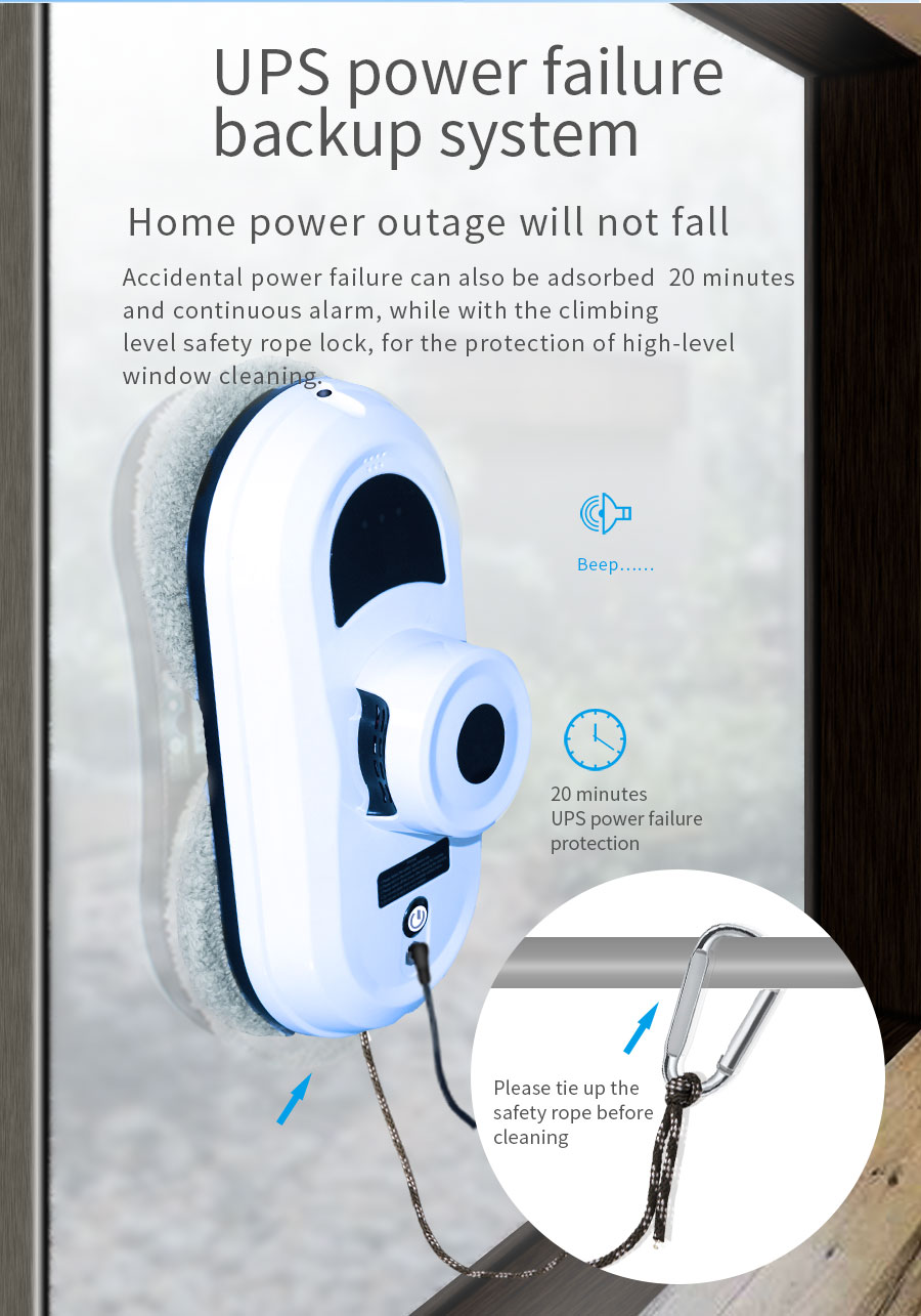 Huidi's Unique Design Electric Magnetic Cleaner High Power 80W Smart Vacuum for Windows