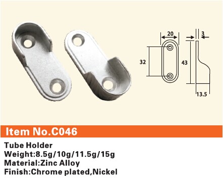 C046 Furniture connecting fittings:Tube Holder