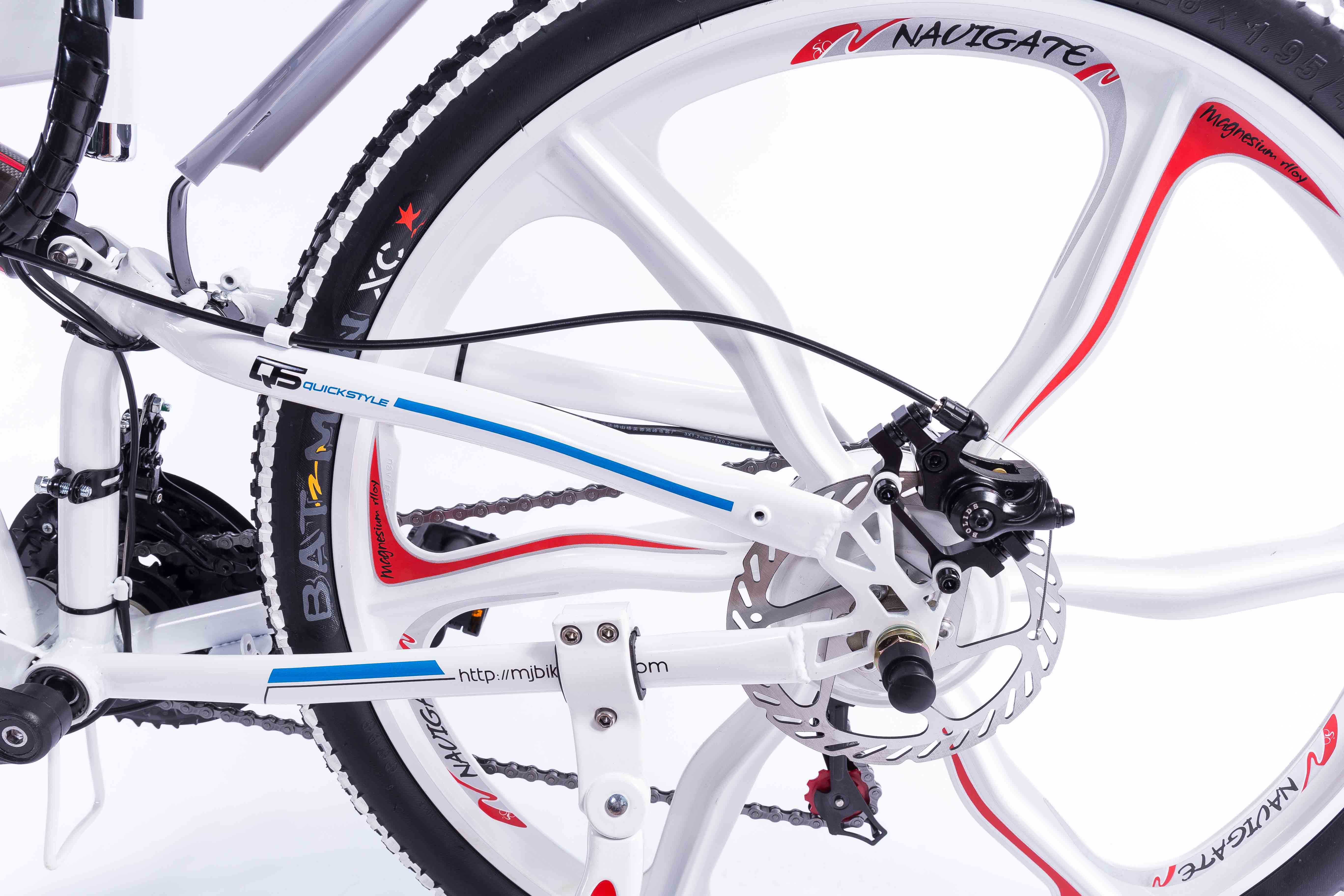 Carbon Steel Electric Snow Bike , Integrated 26 Inch Folding Electric Bike