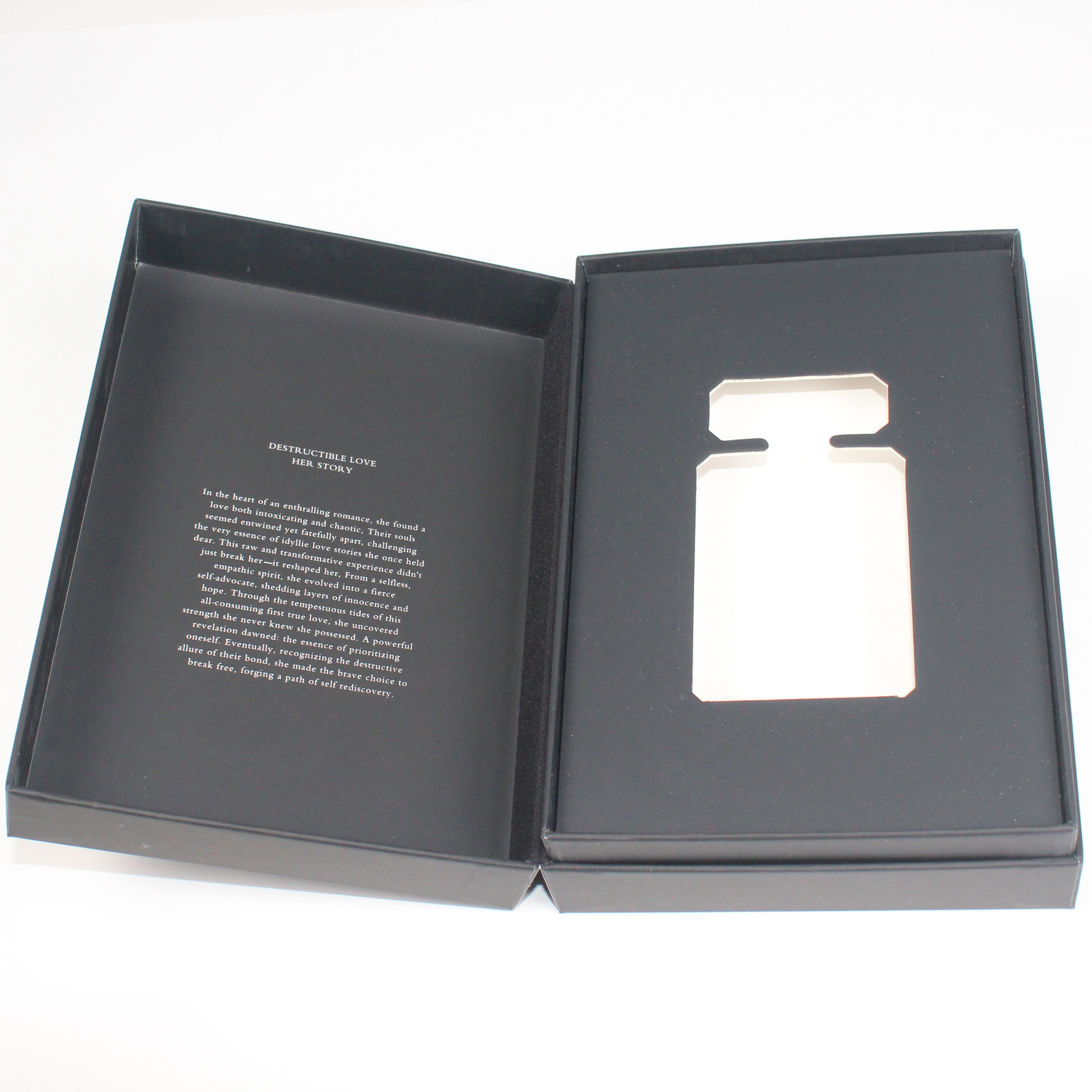 Empty Fragrance Subscription Box Black And White With Foil Stamping Logo