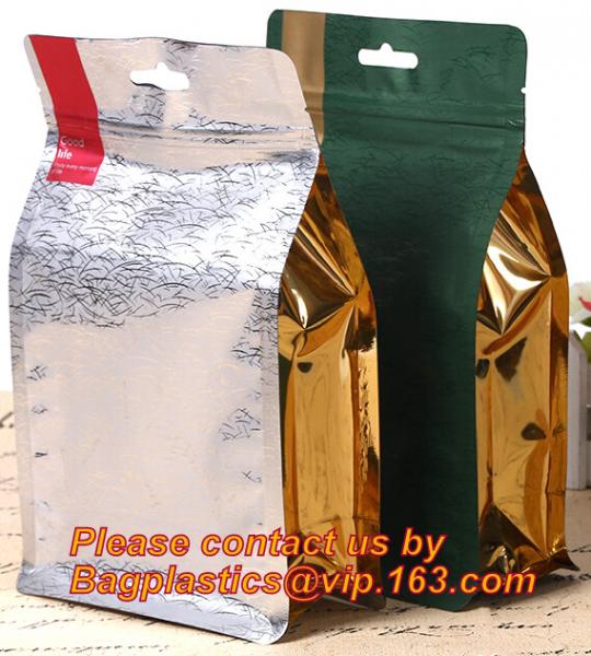 recycled resealable custom design resealable zipper locked stand up clear window brown kraft paper bag BAGEASE BAGPLASTI