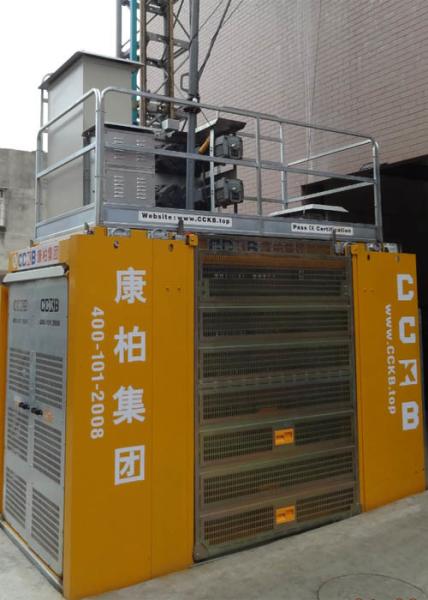 SC200BD Rack And Pinion Lifter Low Wear Tear With Single / Twin Hoist Cage