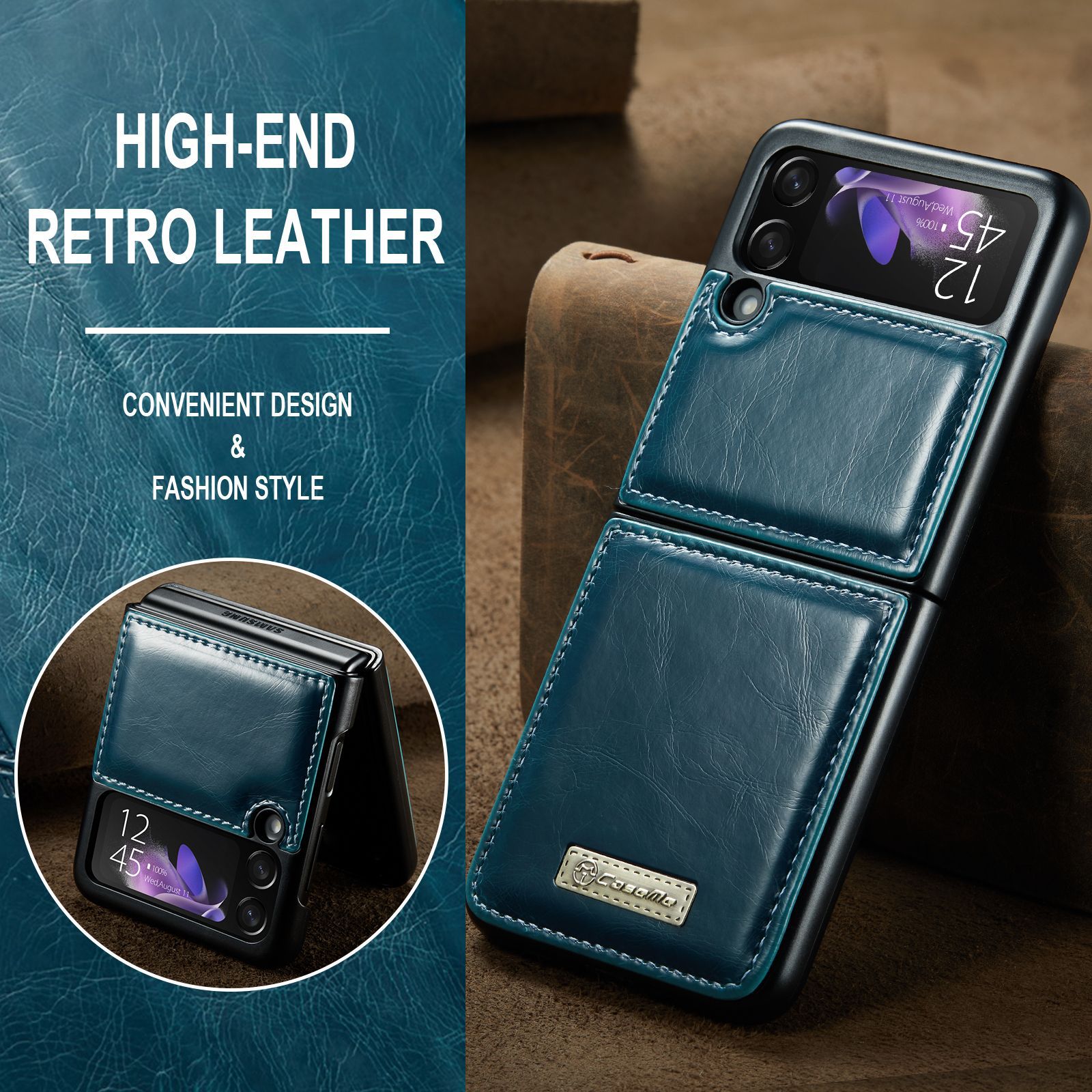 Luxury Cellphone Cover For Samsung Galaxy Z Flip 3 Multi Functional Stylish