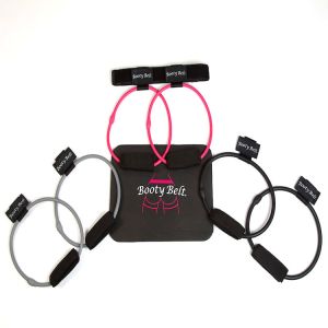 Nonslip elastic exercise bands with handles , Latex fitness insanity resistance