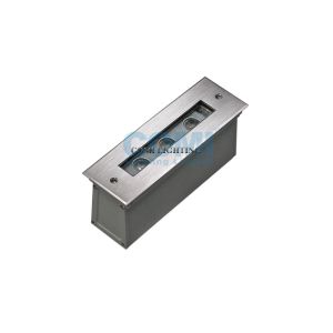 3 * 2W Small Recessed Linear LED Inground Light With PVC Mounting Sleeve