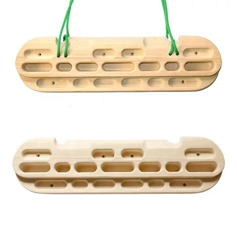 Wall mounted wooden Finger training board Climbing Hangboard Rock Climbing Training as Climbing Fingerboard with Jugs, Slopes