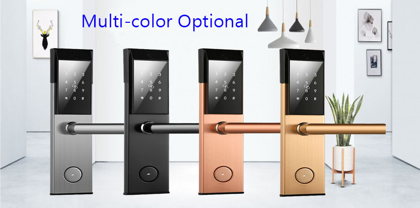 Electronic Security Apartment Smart Door Lock APP Digital Keypad IC Card For Home