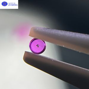 Precision-Engineered Through-Hole Ruby Bearing with Extreme Hardness (Mohs 9)