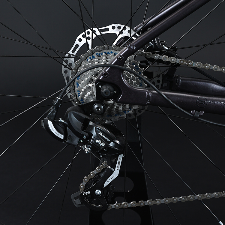 700*35C Tire Flat Bar Adventure Bike with Ordinary Pedal and Aluminum Fork Material