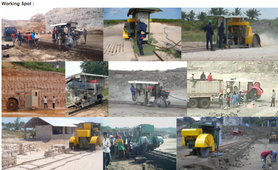 Multi-Blade Laterite Stone Cutting Machine ,Brick stone Cutting Machine For Limestone Vertical -horizontal