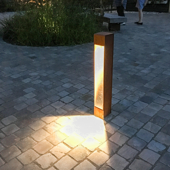Light Outdoor Waterproofing Corten Bollard Light Modern Lawn Light 12Watt Garden Lights