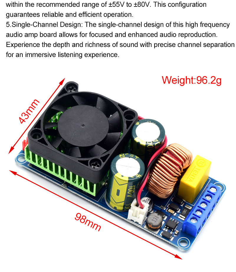 Shipping By DHL UPS Fedex EMS Post HongKong Post 500W Class D Dartzeel High Power Amplifier Board with Bluetooth