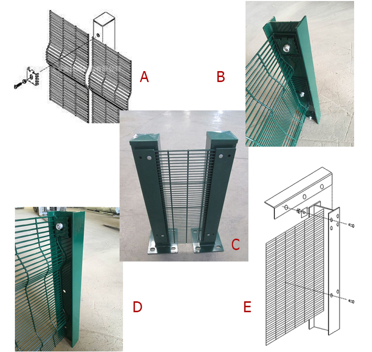 Anti Resistant Clear Vu Fence Panels / Clearvu Fencing Highly Attractive
