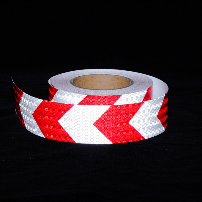 Hexagonal Prism Structure Self Adhesive Vehicle Reflective Warning Tape for Trucks