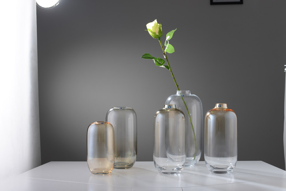 OEM Handmade Transparent Glass Vase For Decor
