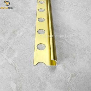 China Homebase Tile Trim ，Gold Tile Edging Aluminum Decorative Metal Corner on sale