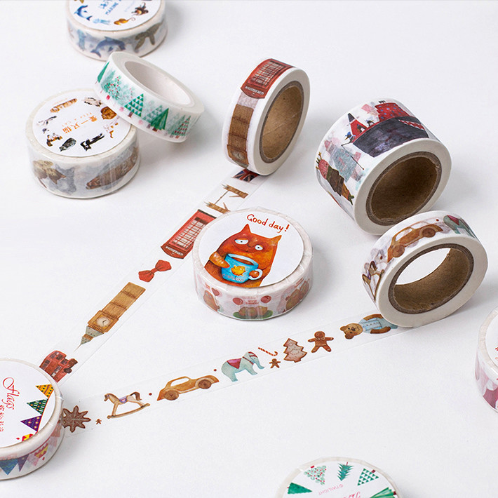 Natural Color Washi Masking Tape, Sticky Paper For DIY, Decorative Craft, Gift Wrapping