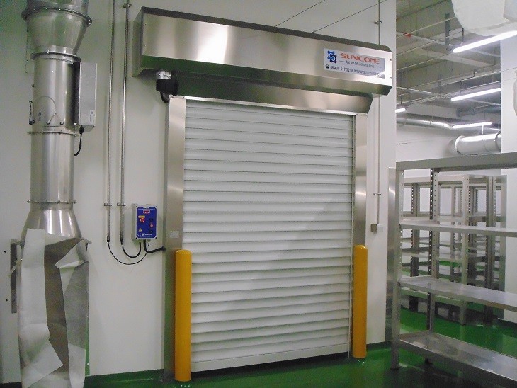 Standard Galvanized Steel Door Frame Industrial Security Roll Up Doors
