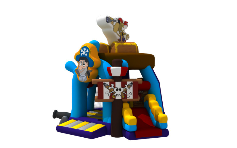 Commercial Inflatable Combos Pirate Theme Blow Up Bouncy House With Slide Jumping Castle For Rental