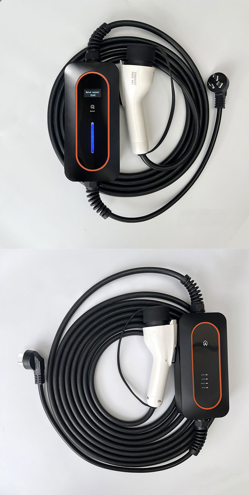 3.6KW 16A Type 2 EV Charger Portable Single Phase Electric Car Charger With LCD Screen