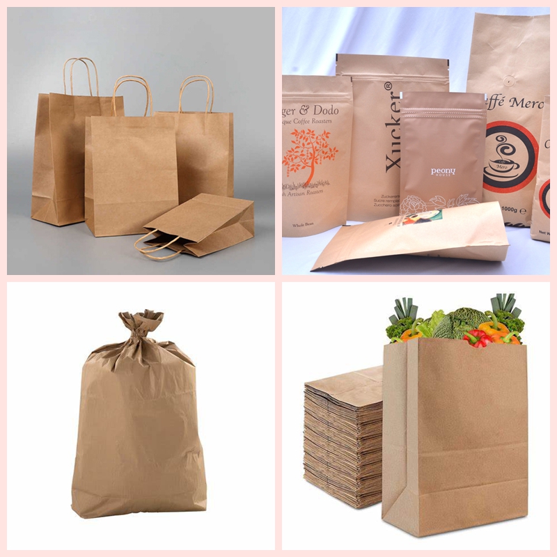 High Strength Natural Kraft Paper for Carrier Bags 70gsm 80gsm